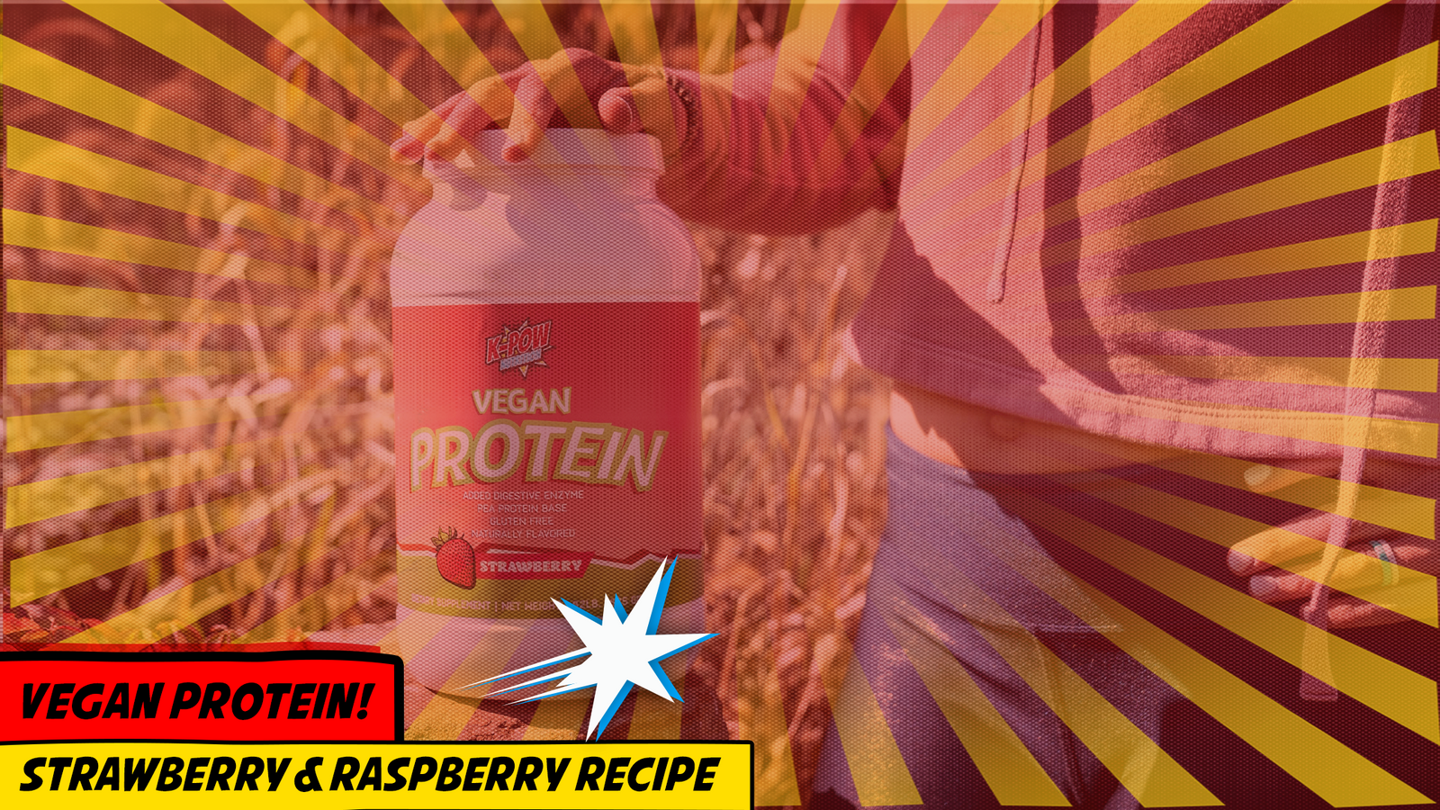 Vegan Protein Strawberry & Raspberry Smoothie