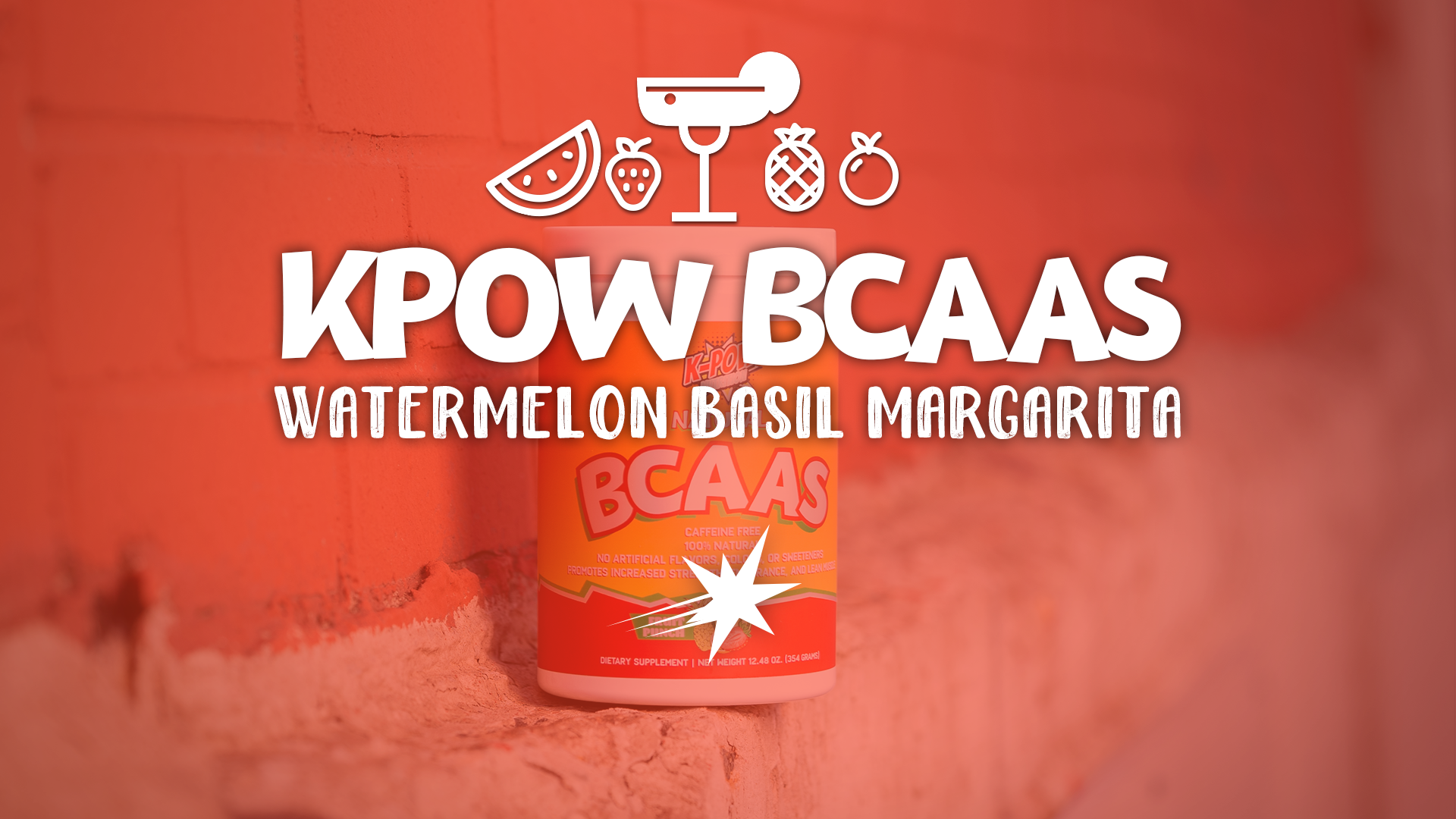 K-POW Nutrition Natural BCAA's Watermelon Basil Margarita